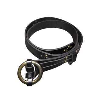 Hive & Honey Black Studded Leather Belt XS